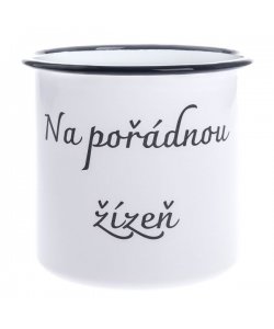 Smaltový hrnek "Na pořádnou žízen", 1000ml, 0/36